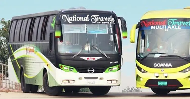 ঢাকা-রাজশাহী রুটের বাসের ছবি